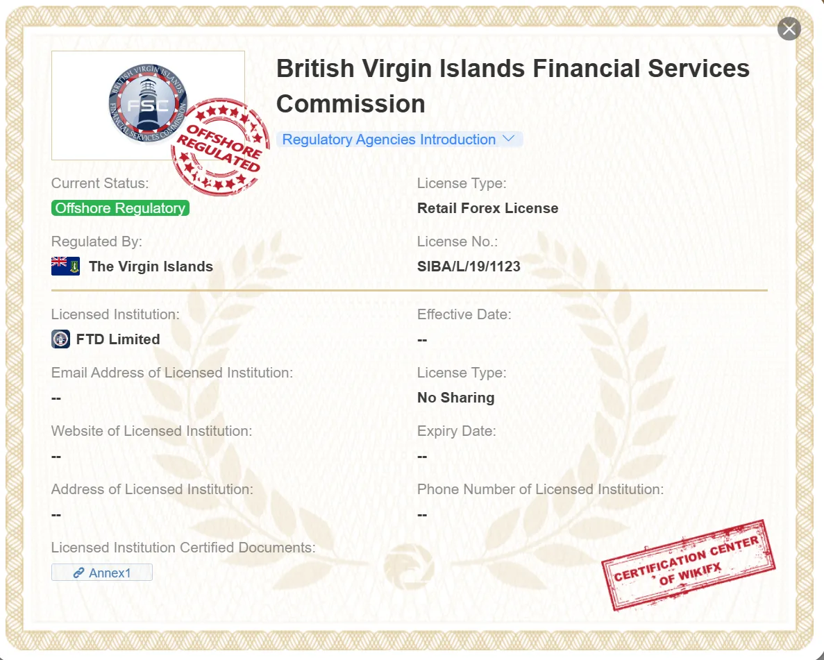 offshore regulated by FSC