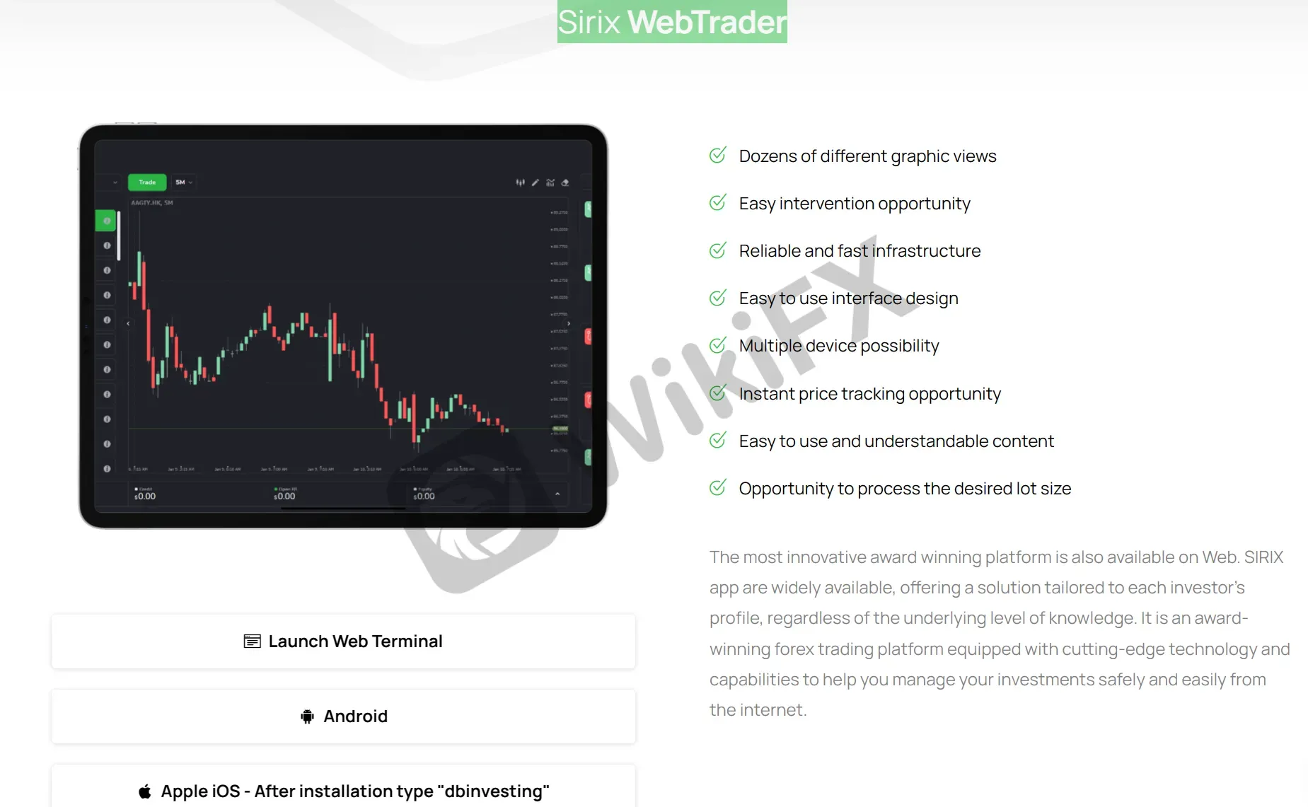 Sirix WebTrader