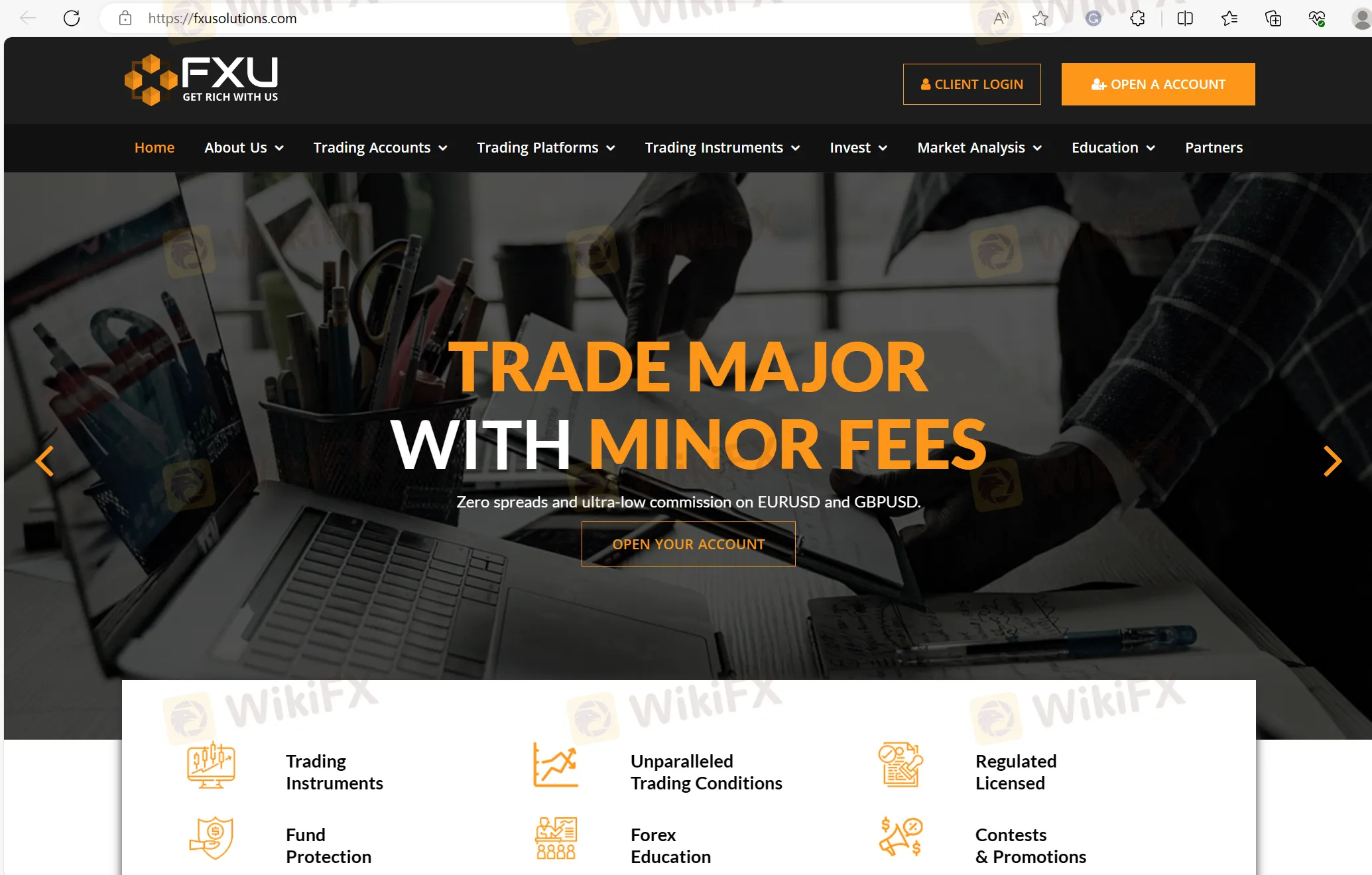 FXU Solutions' home page