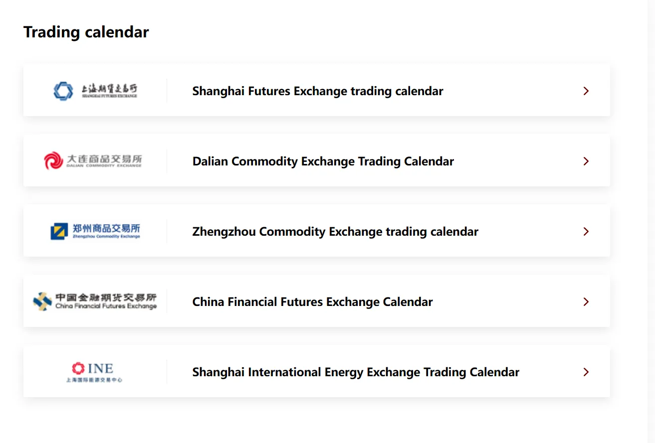 Trading Calendar Trading Calendar
