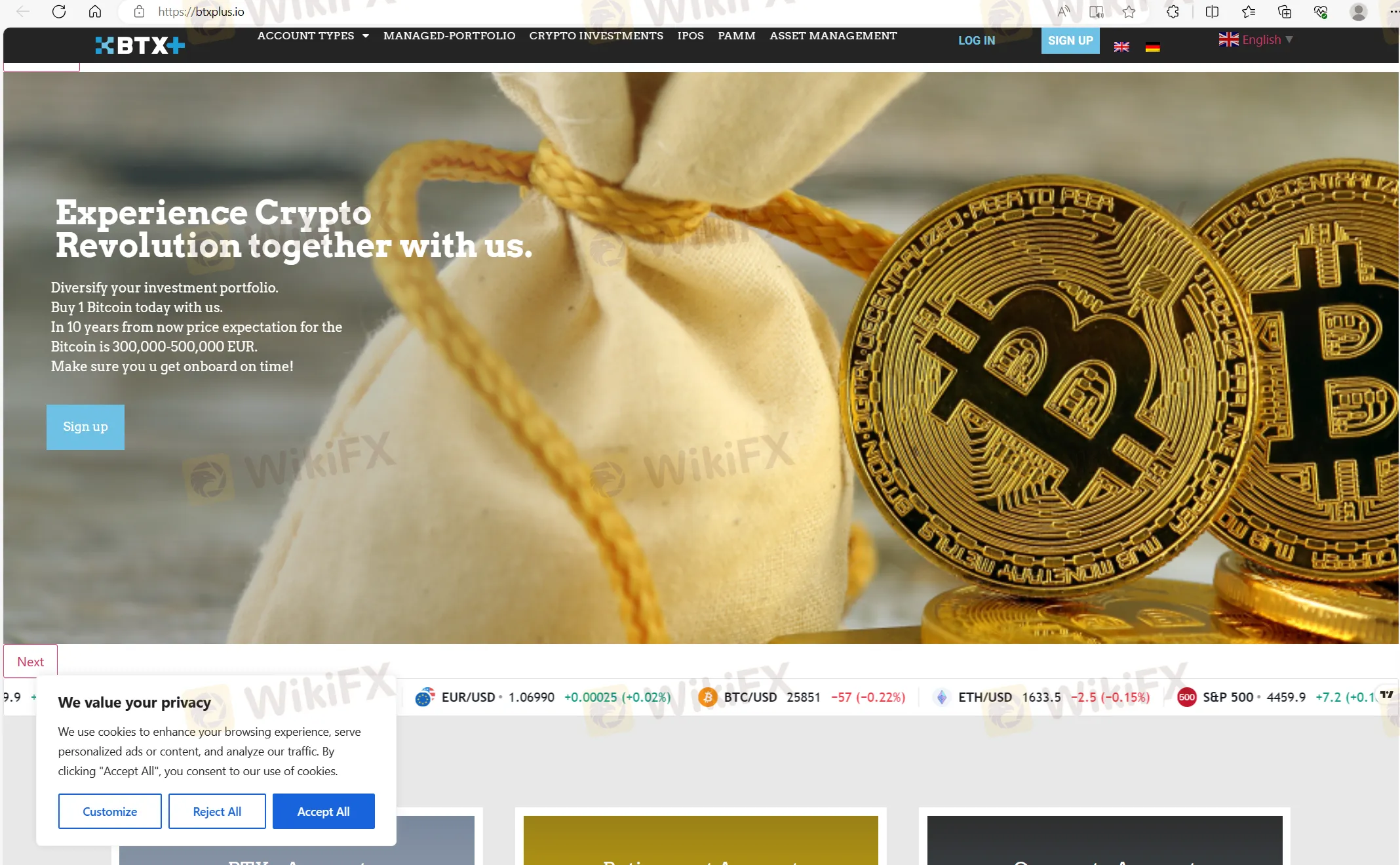 BTX+'s home page