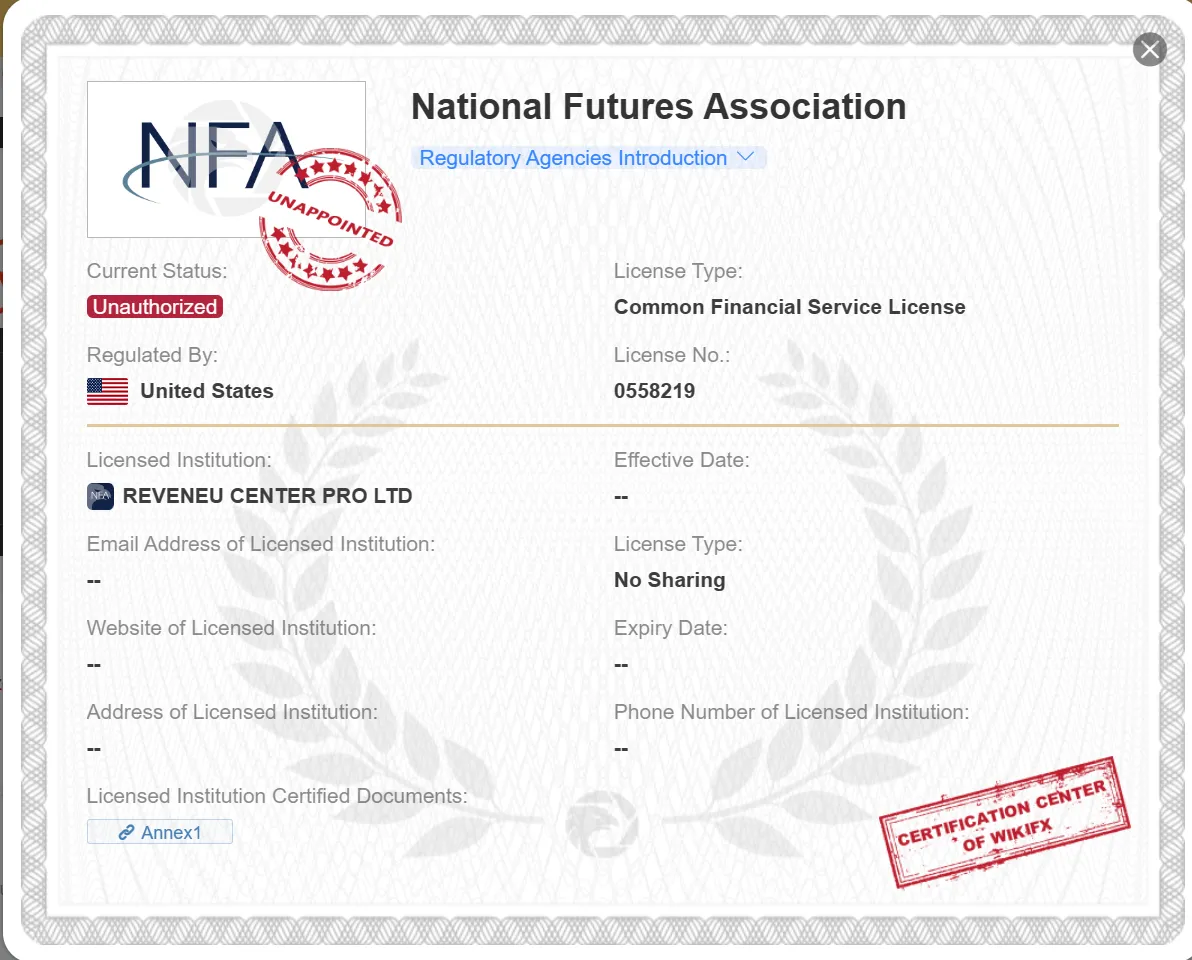 unauthorized NFA license