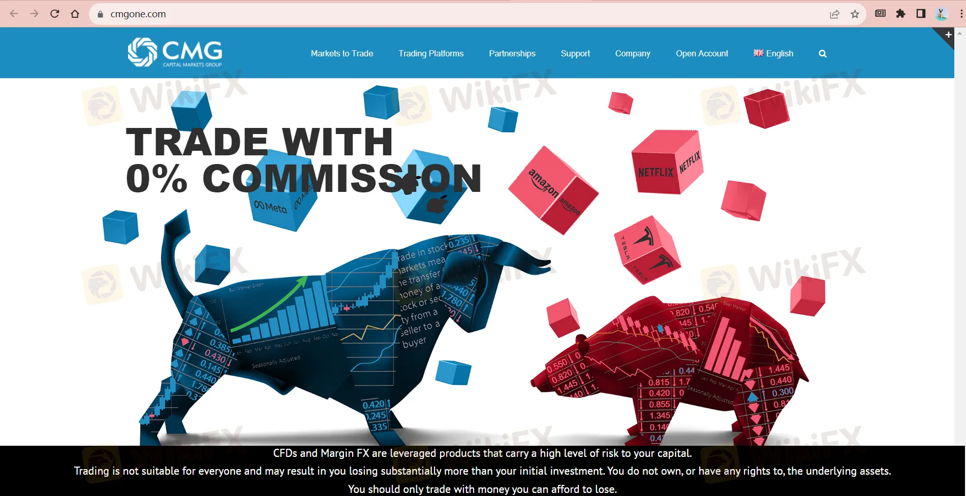 CMG Markets' home page