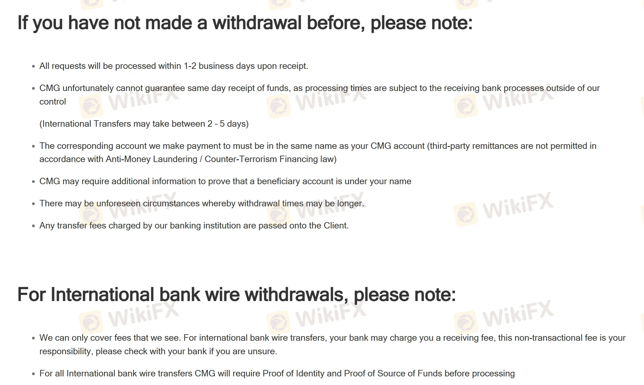 Deposit & Withdrawal