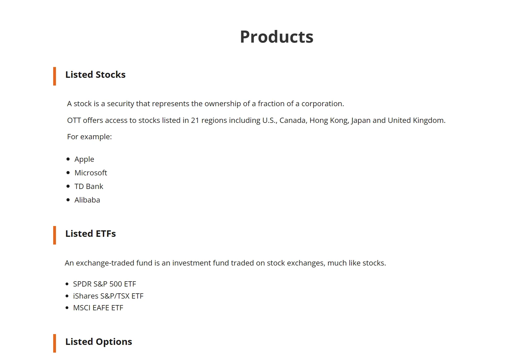 Market Instruments