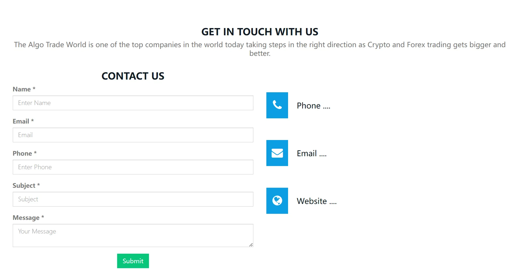 contact form