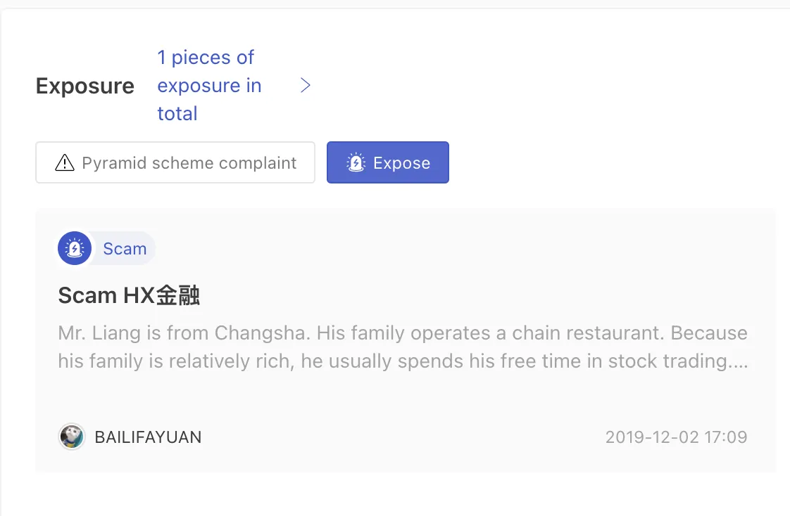 User Exposure on WikiFX