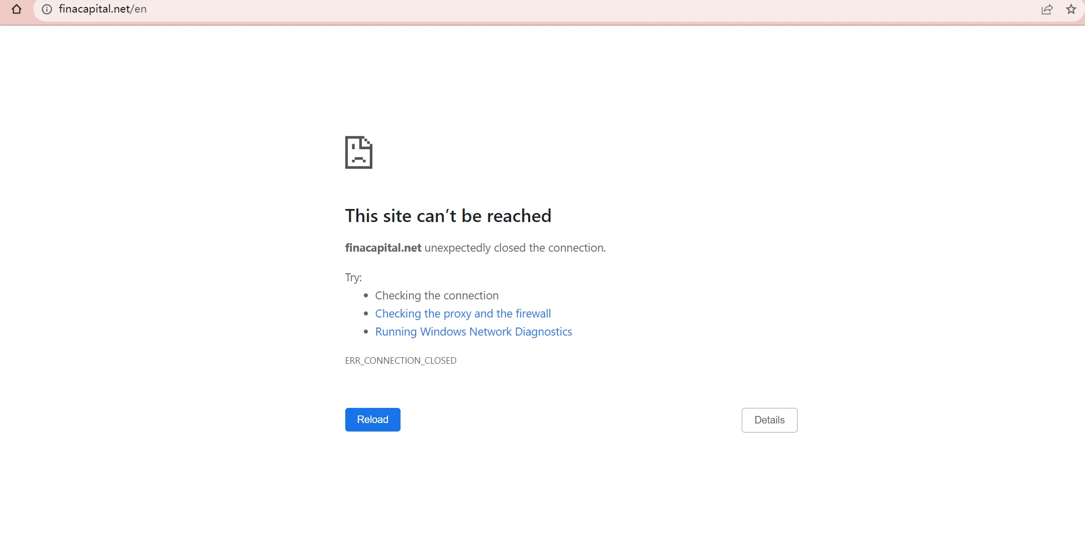 Unavailable Official Website