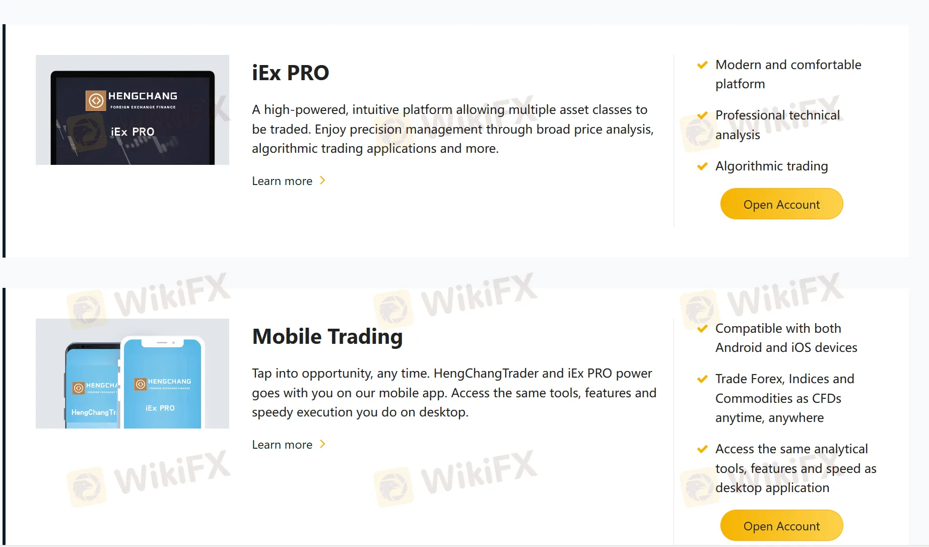 iEx PRO and mobile trading app