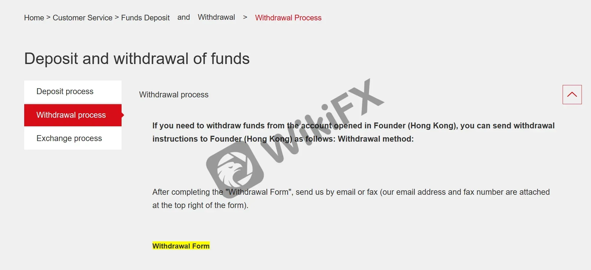 Deposits & Withdrawals details Deposits & Withdrawals details