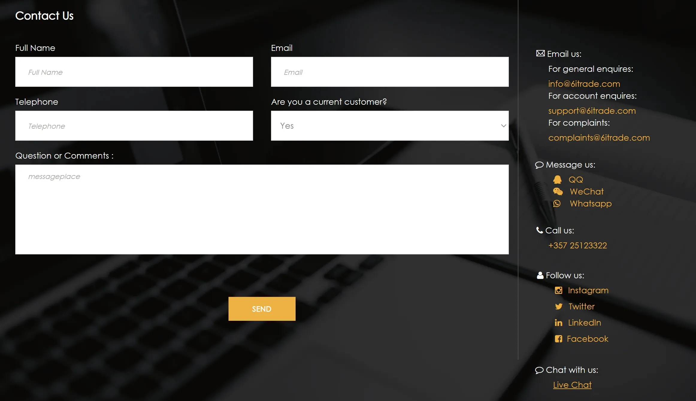contact details