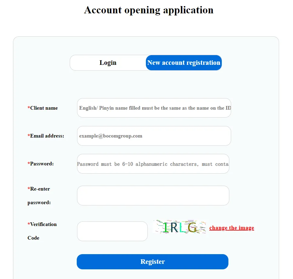 Open an Account