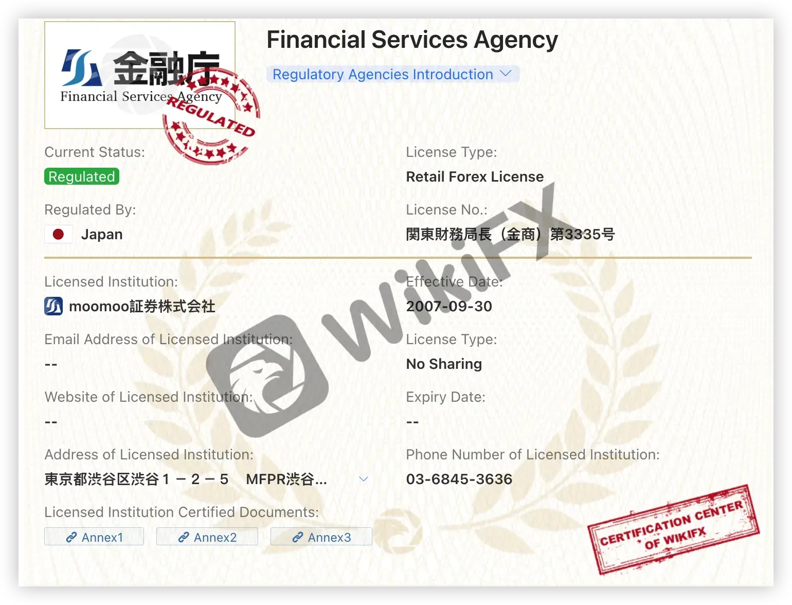 Regulatory Information
