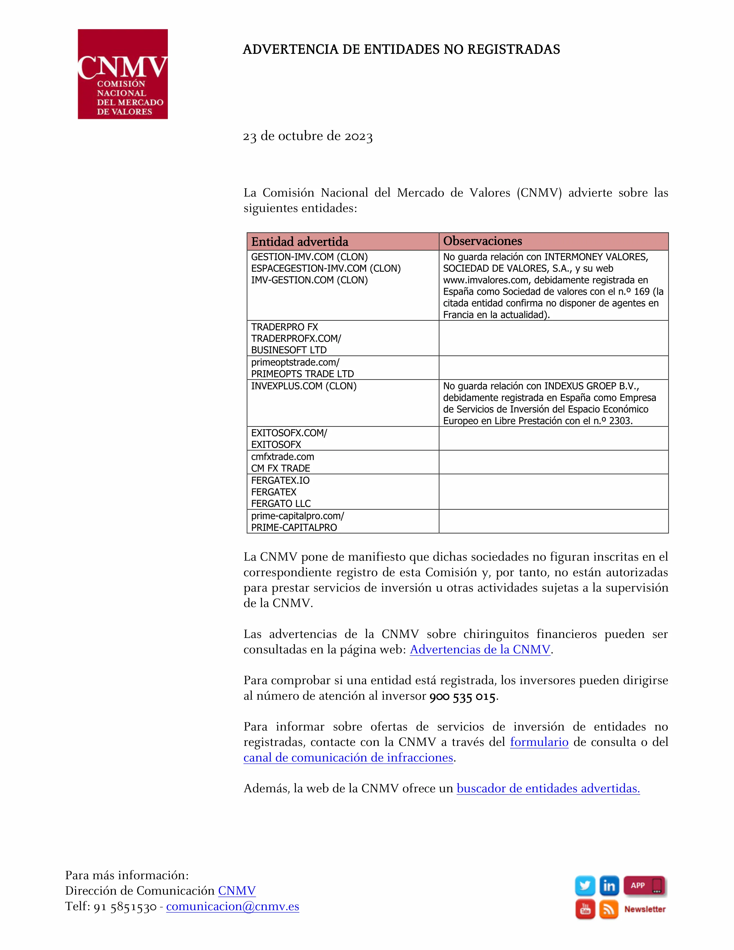 CNMV