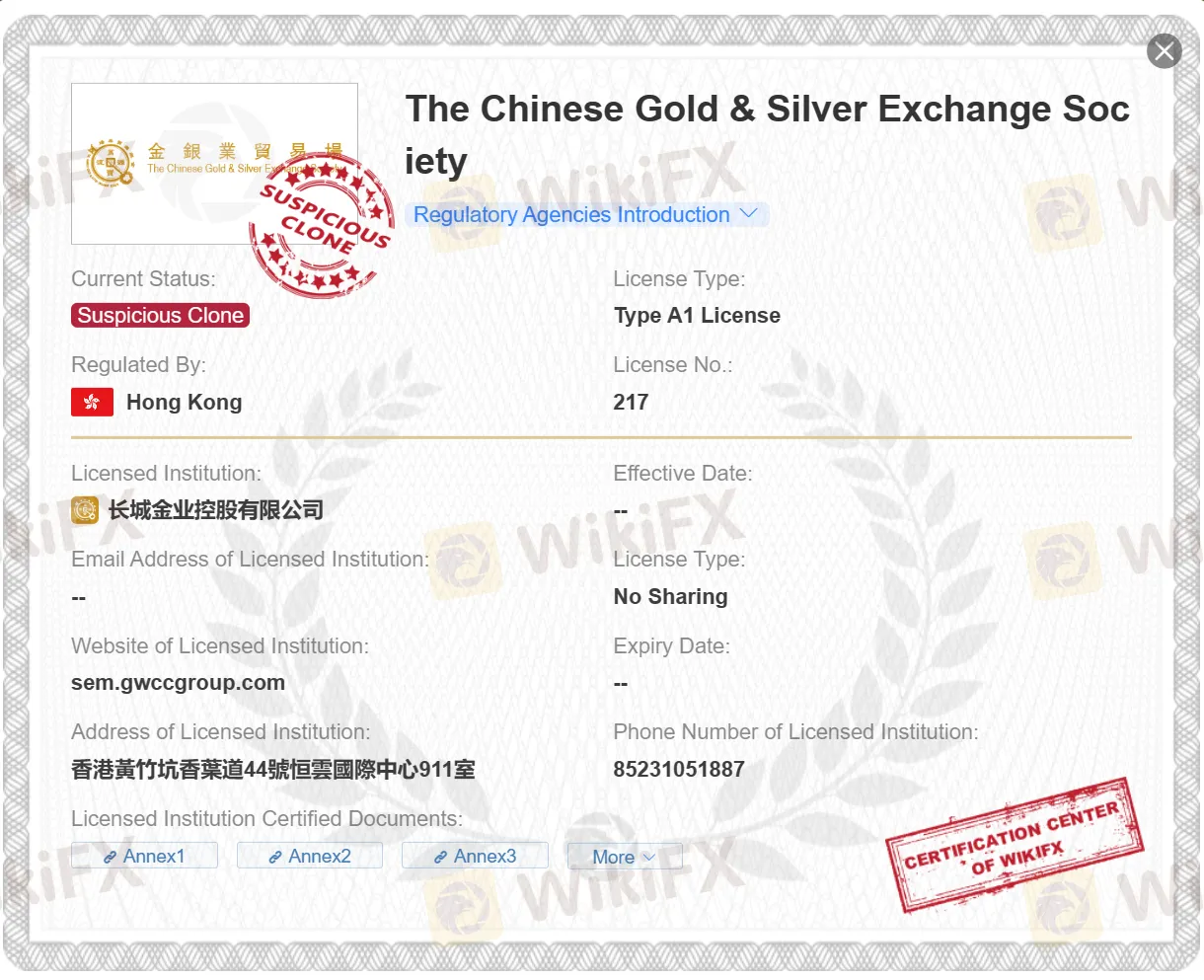 suspicious clone CGSE license