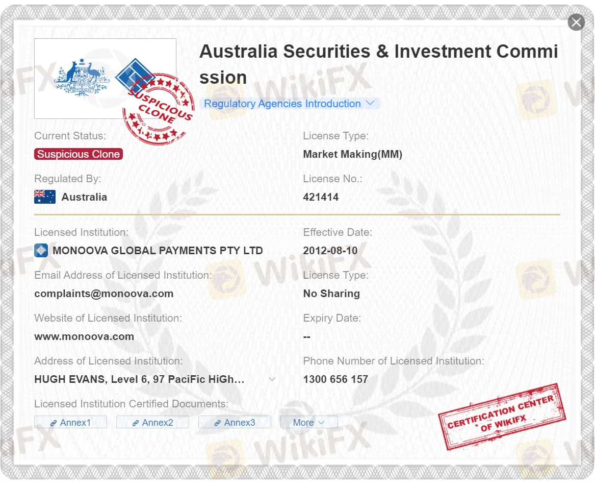 suspicious clone ASIC license