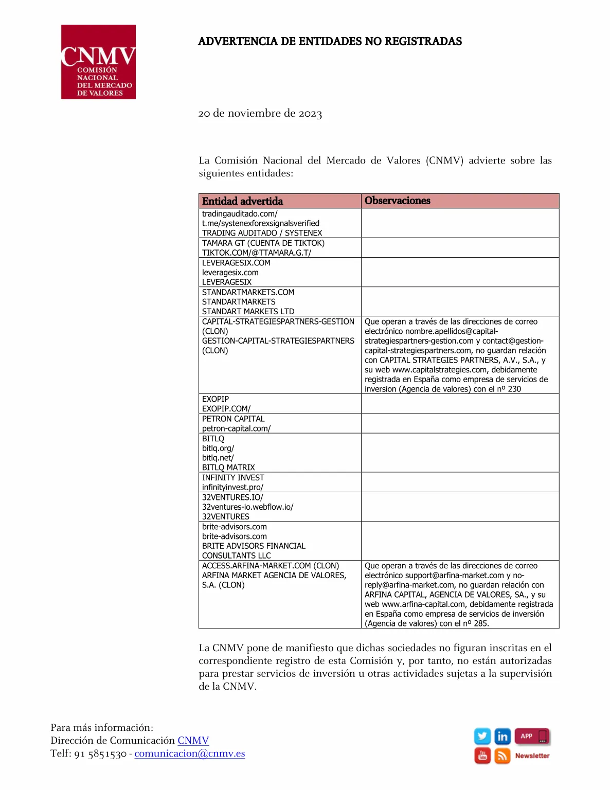 CNMV