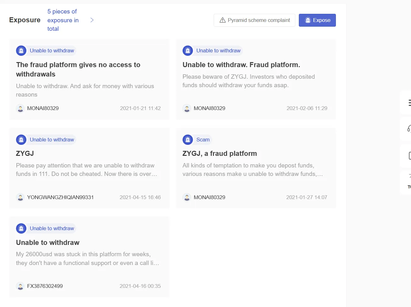 User Exposure on WikiFX