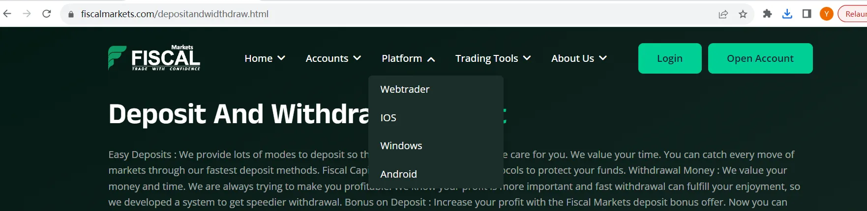 tarding platform 