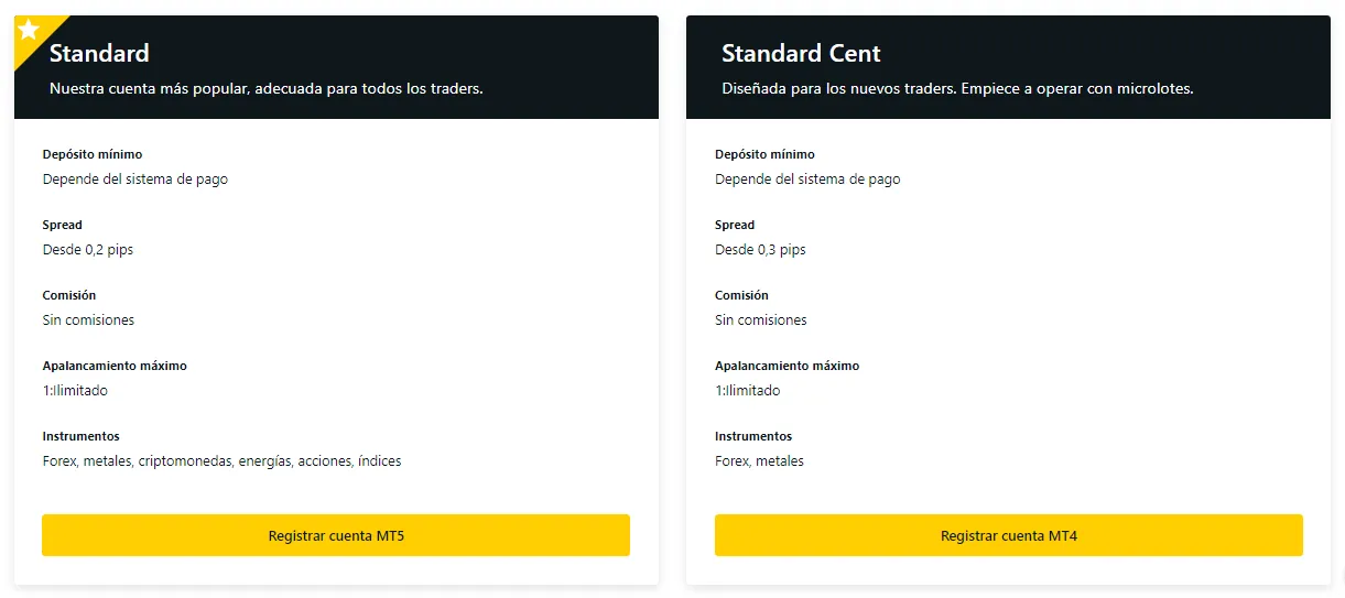 tipo de cuenta tipo de cuenta