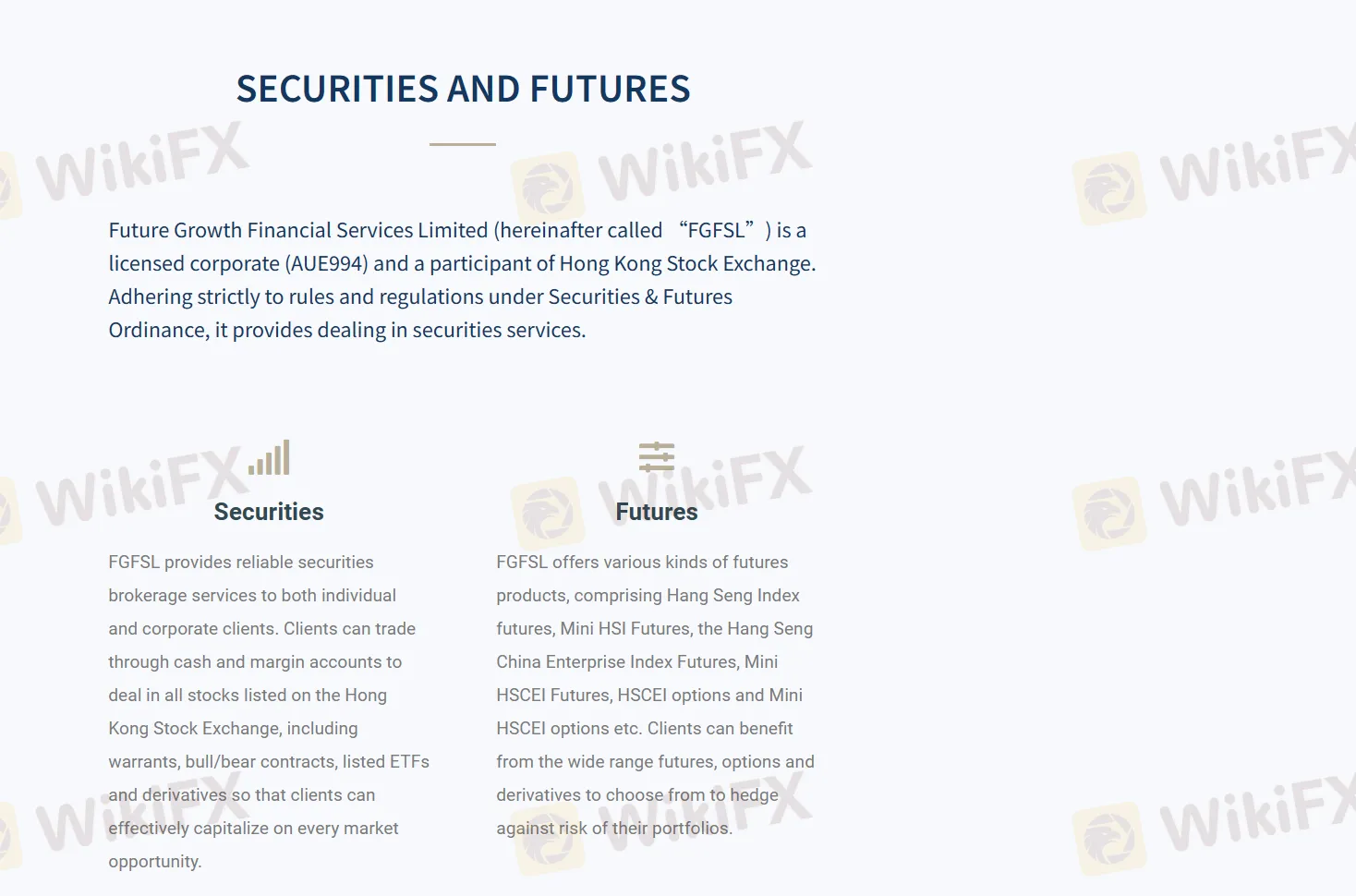 Securities and futures