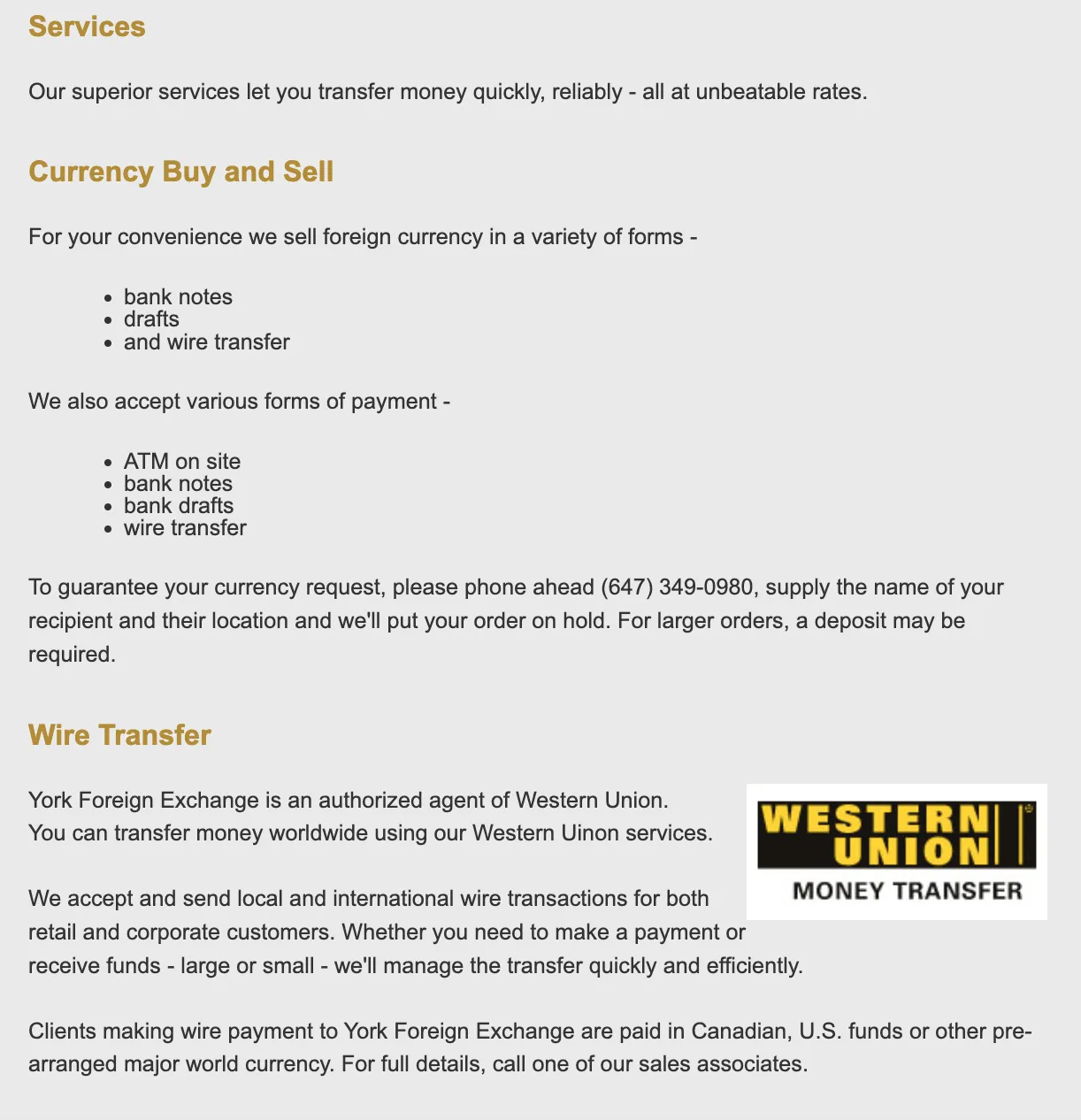 Deposit & Withdrawal