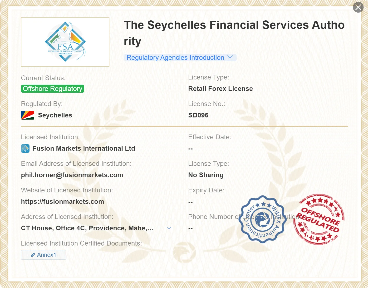 FSA regulation 