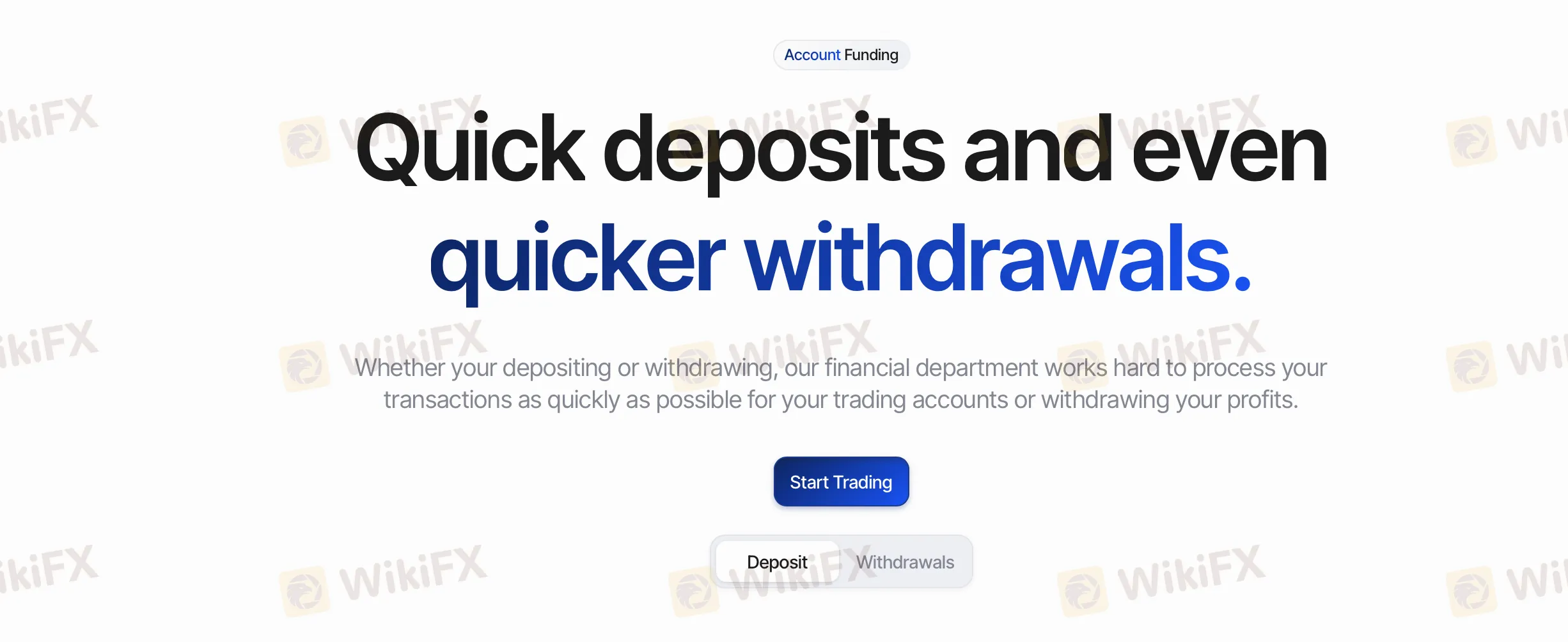 Deposit & Withdrawal