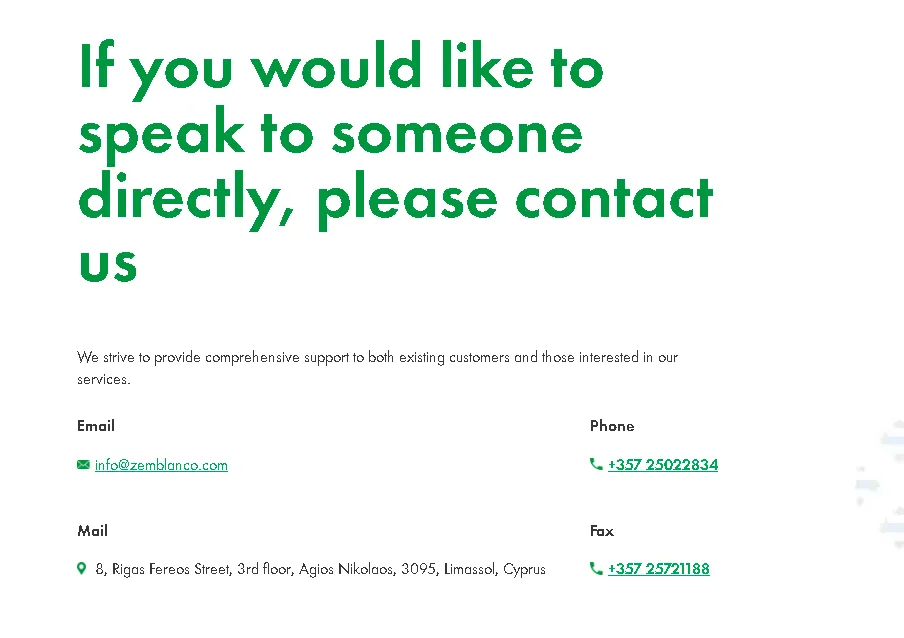 contact details