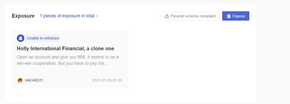 User Exposure on WikiFX