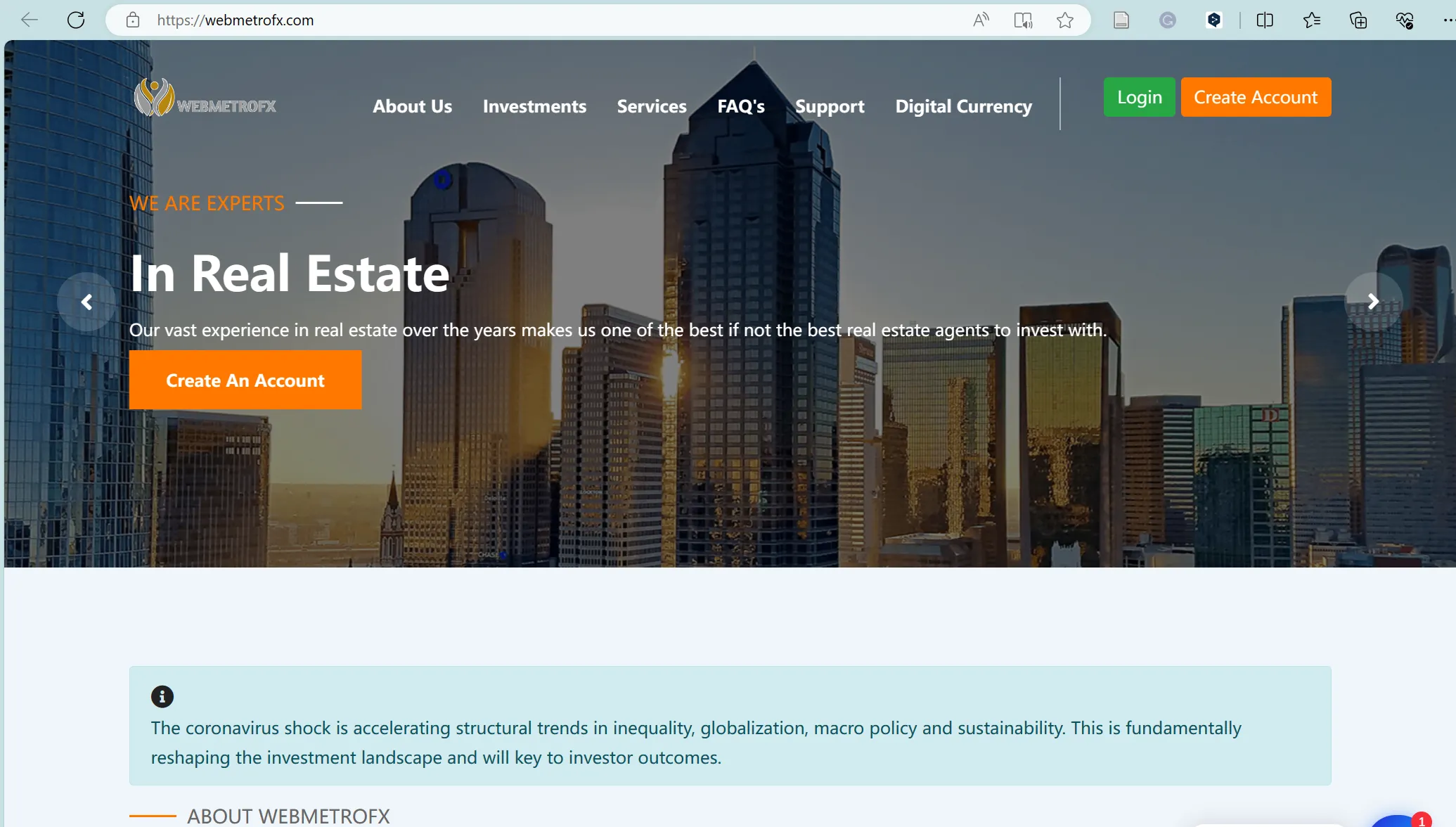 WEBMETROFX's homepage