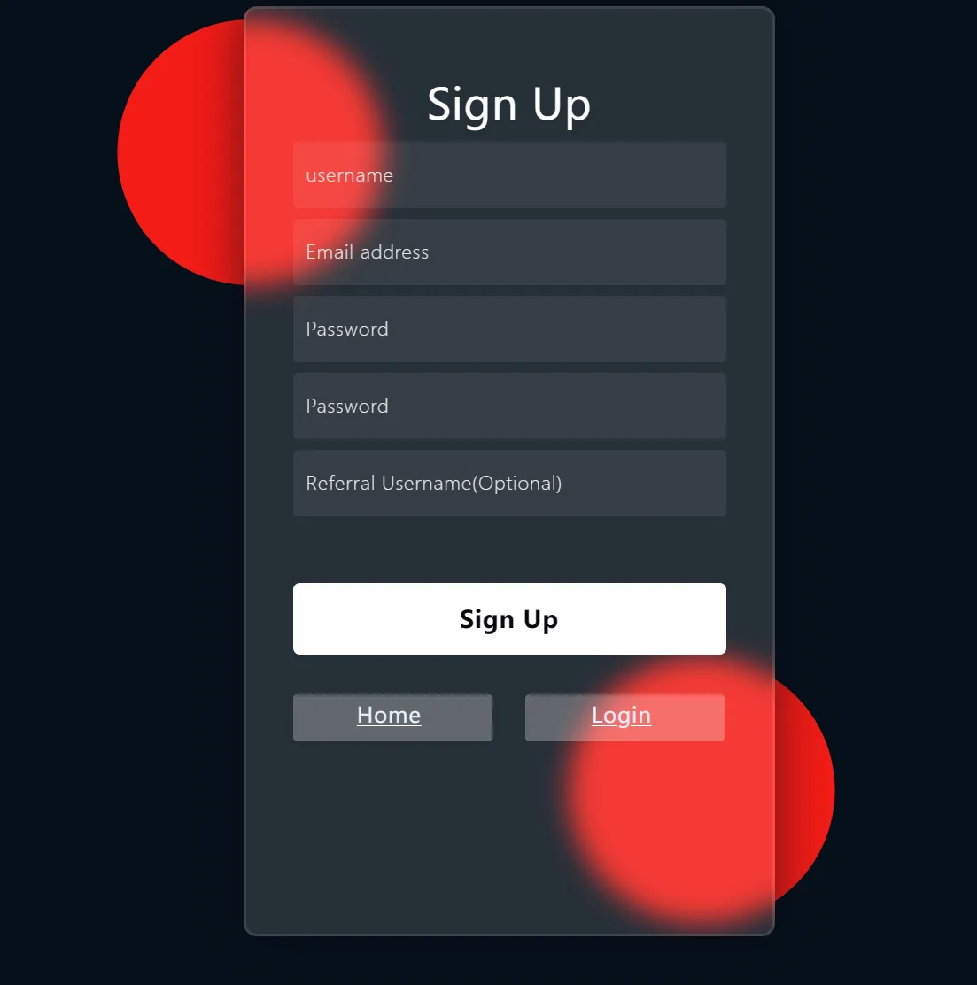 fill in required info