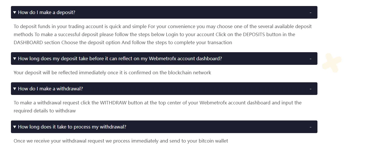 Deposits & Withdrawals FAQ
