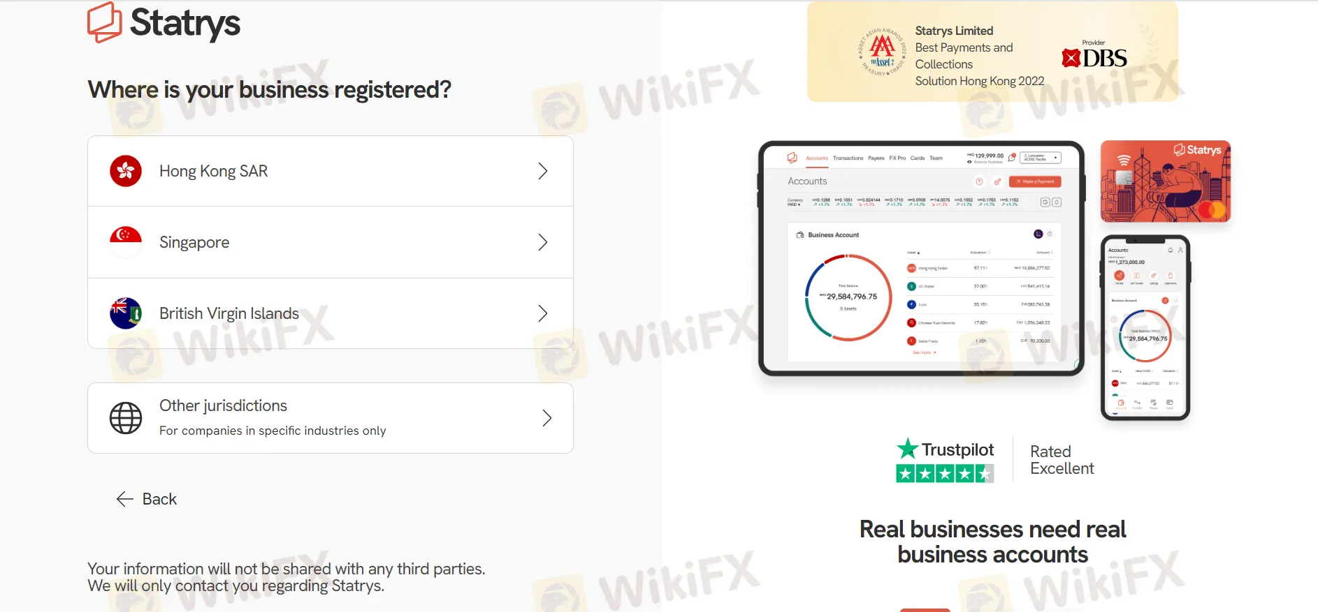 Sélectionnez votre juridiction d'entreprise