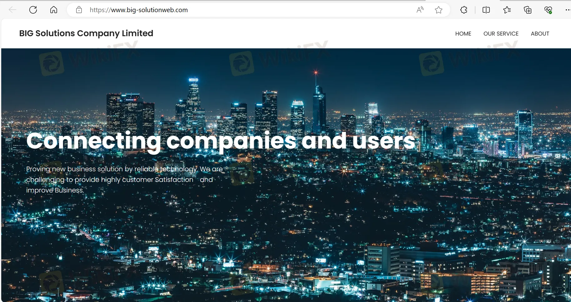 BIG Solutions Company Limited's homepage