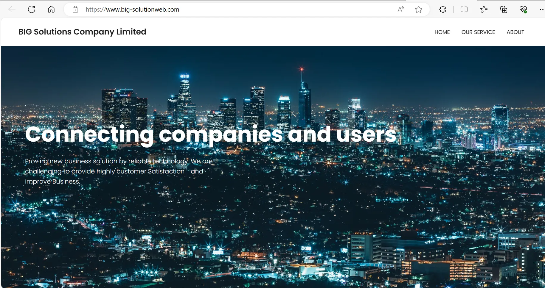 BIG Solutions Company Limited's homepage BIG Solutions Company Limited's homepage