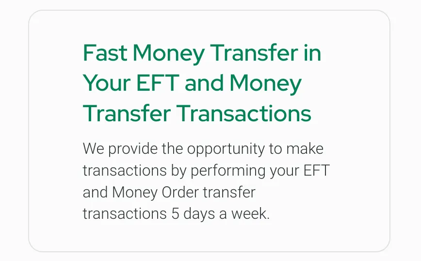 Deposit & Withdrawal 