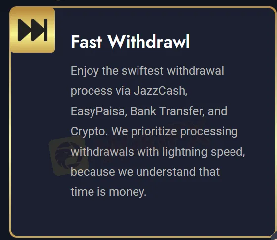 fast withdrawal