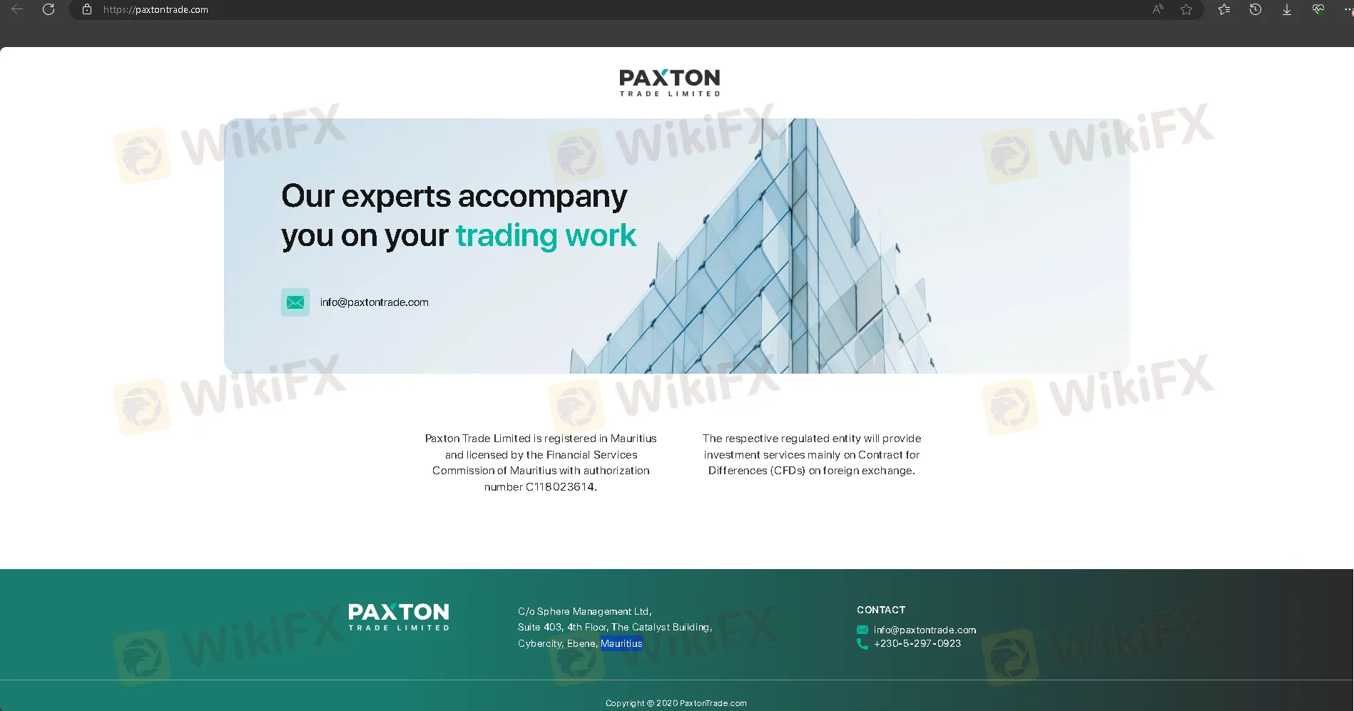 Paxton Trade's homepage