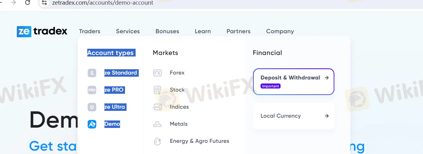 Types de comptes Types de comptes
