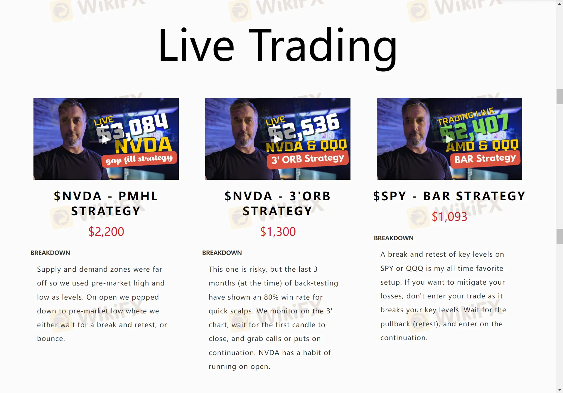 live trading