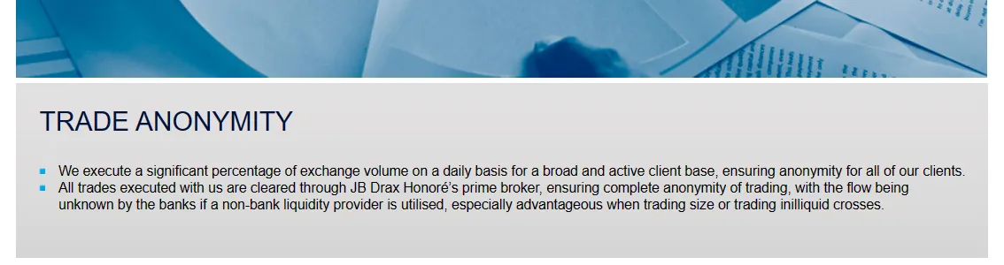 Trade Anonymity: