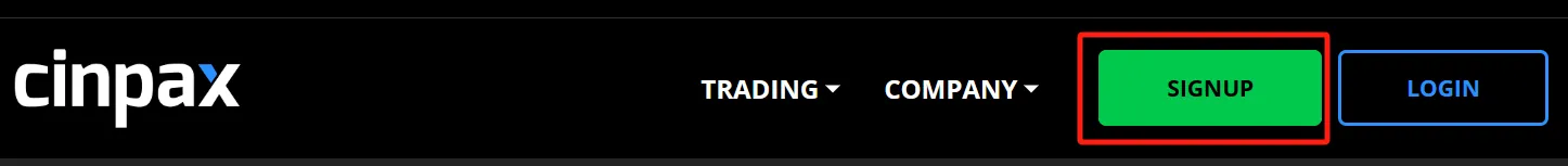 Click the button ''SIGNUP'' 