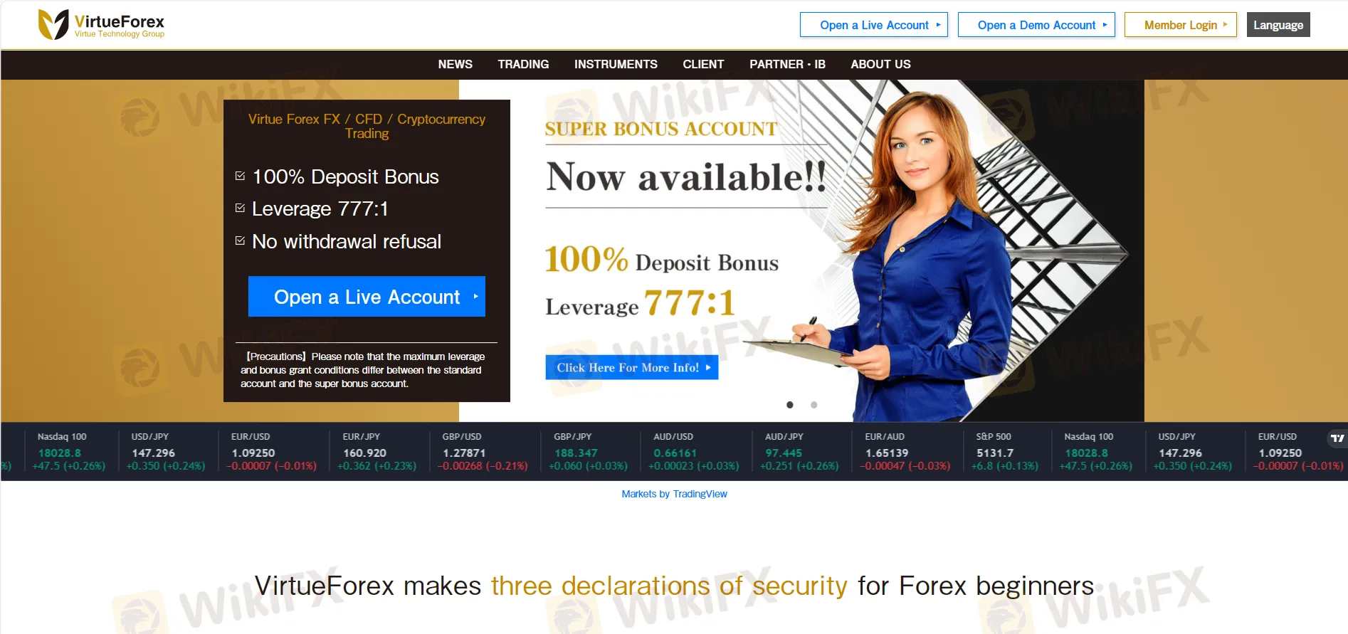 Visão geral de VirtueForex