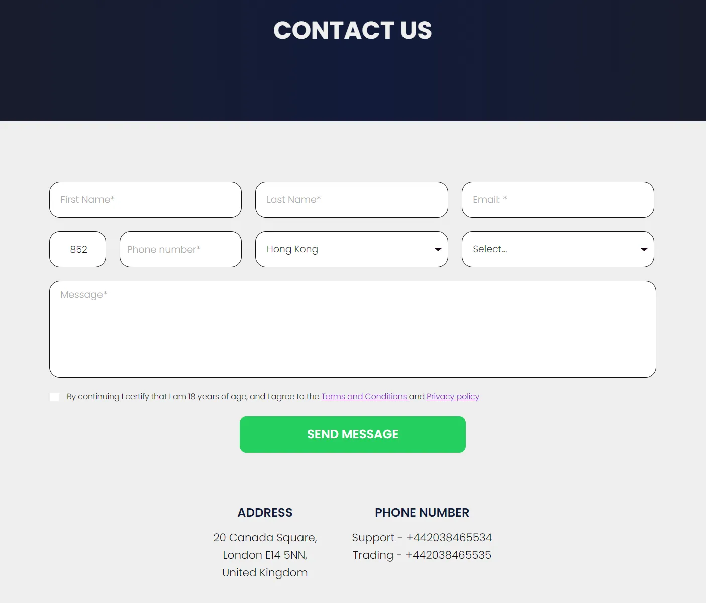 contact details