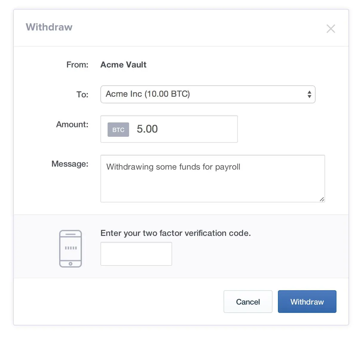 Step 4: Initiate the Withdrawal