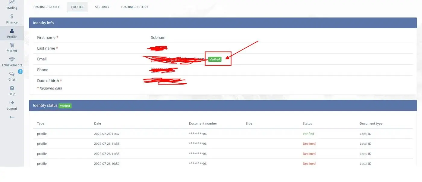 Verification Confirmation