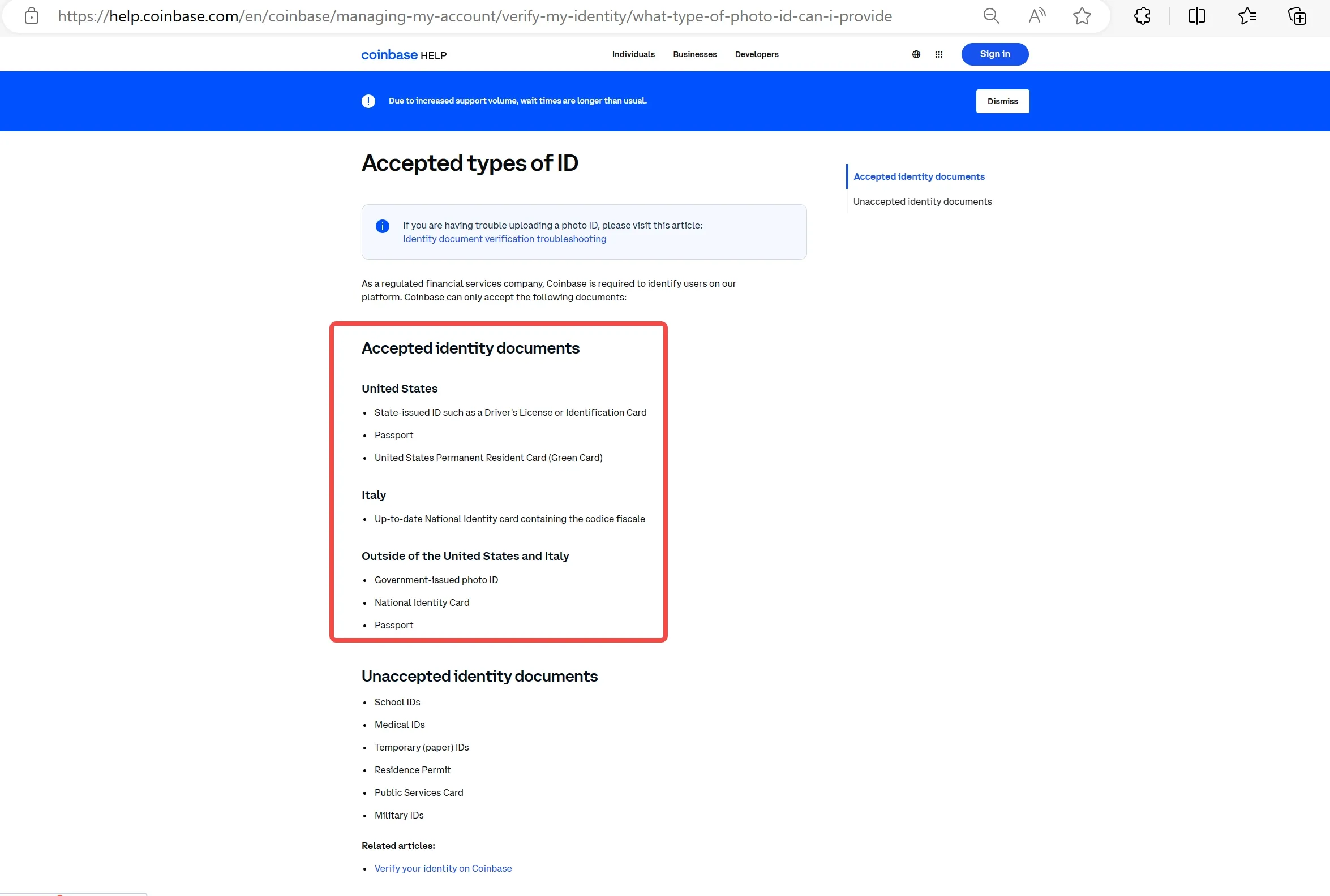 accepted types of ID accepted types of ID