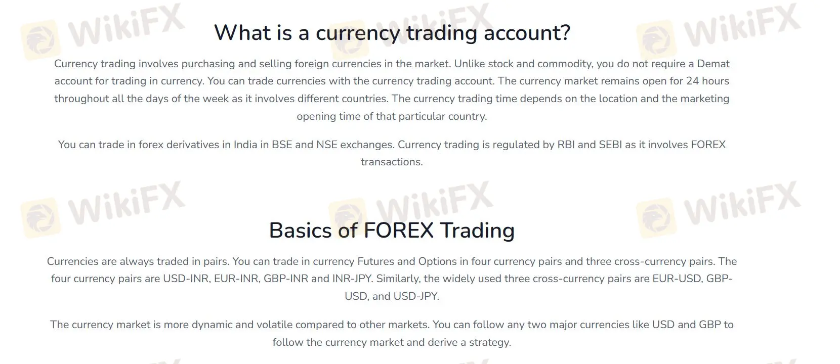 CURRENCY TRADING