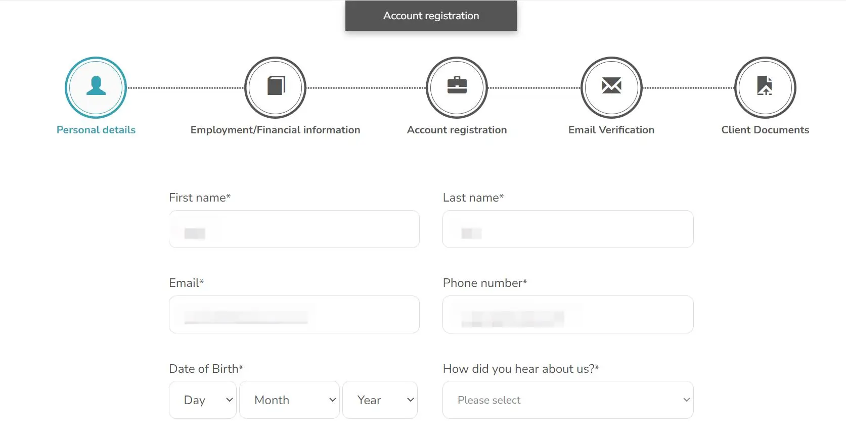 Account Opening Process